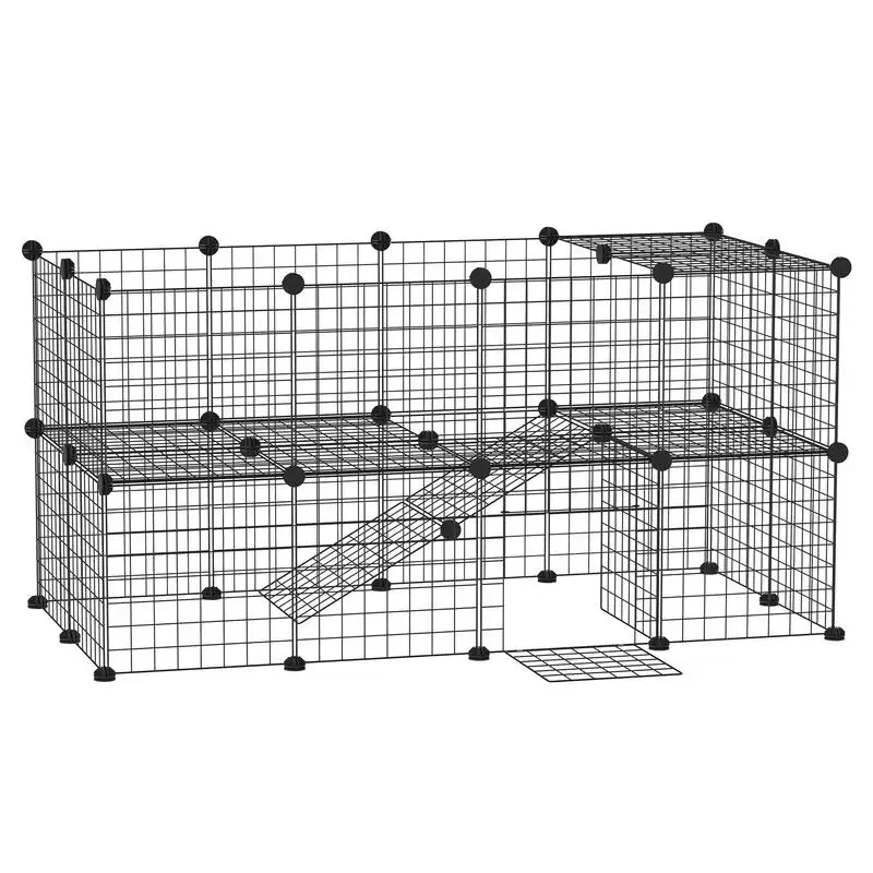 Rabbit Cage Wire - PawHut 36 Panels Small Animal Playpen