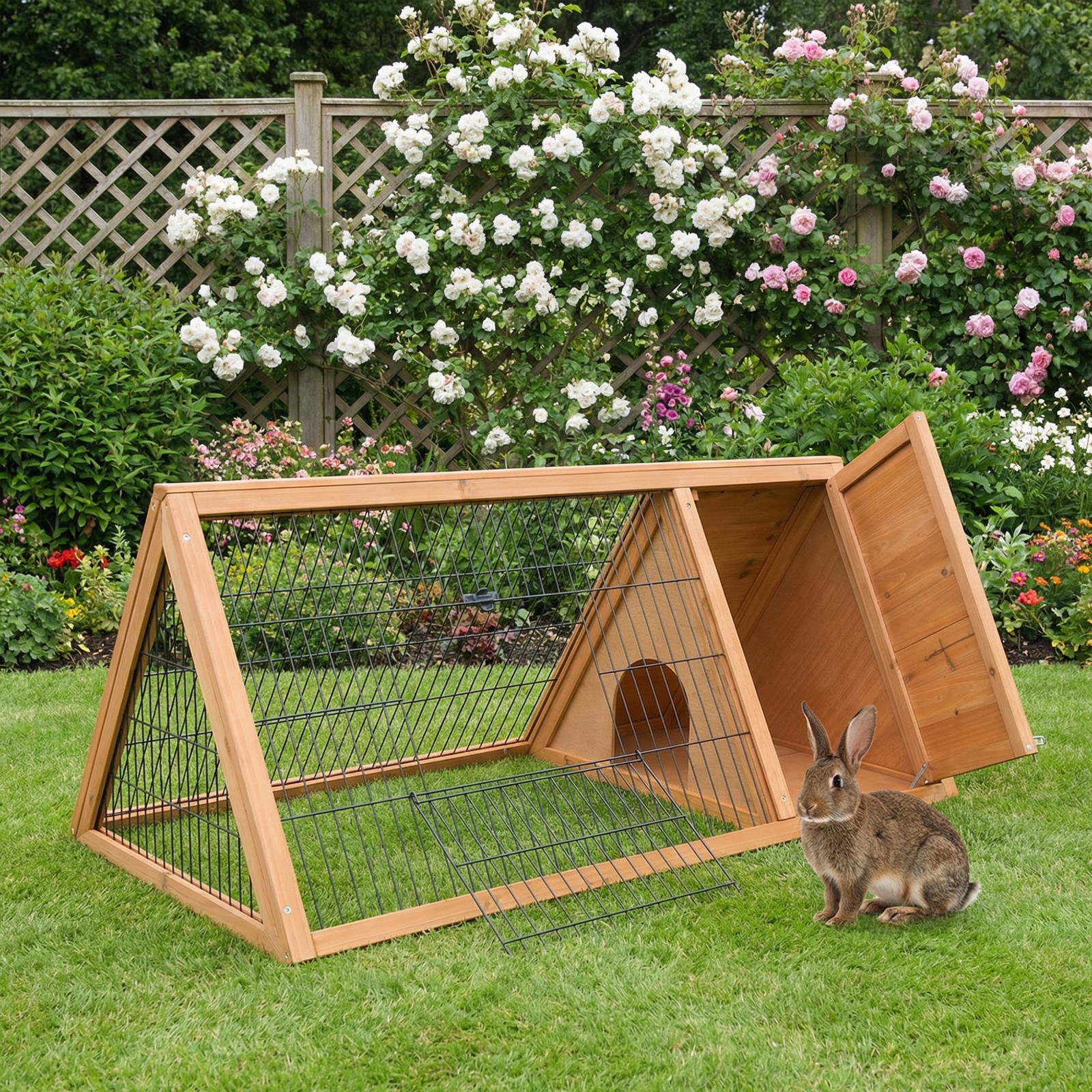 Rabbit Cage Wire - Rabbit Hutch Outdoor, Wooden Chicken Coop