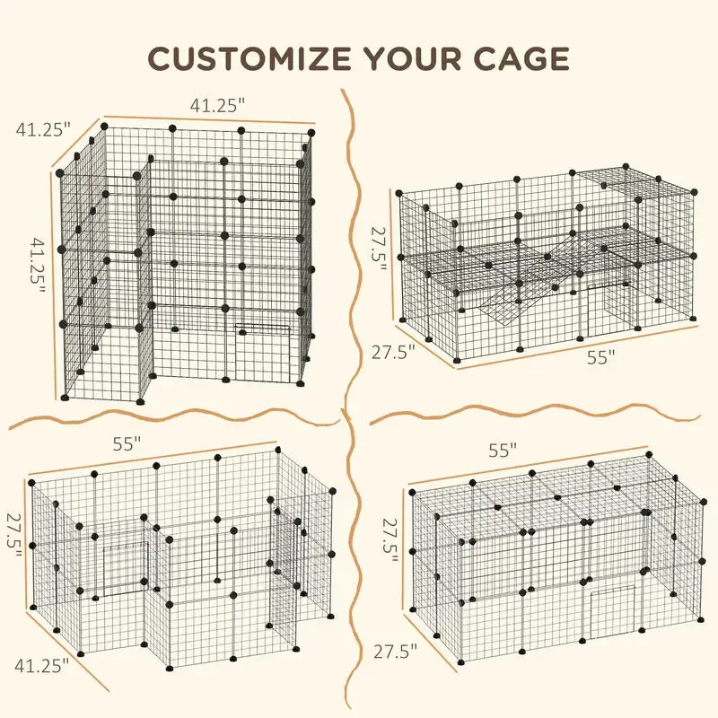 PawHut 36 Panels Small Animal  - Rabbit Cage Wire review and price
