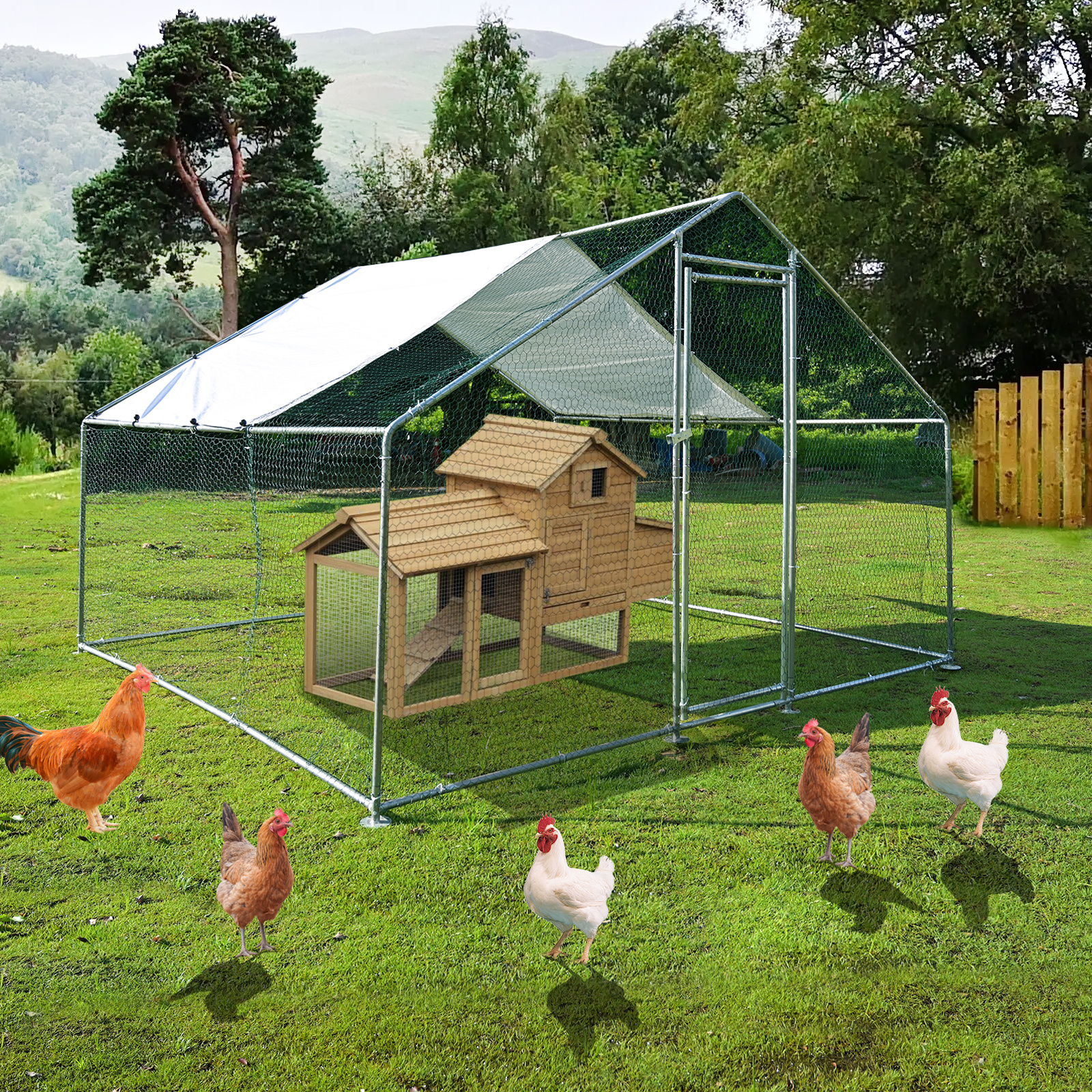 Teousev 10x 10 ft Metal Chicke - Rabbit Cage Wire review and price