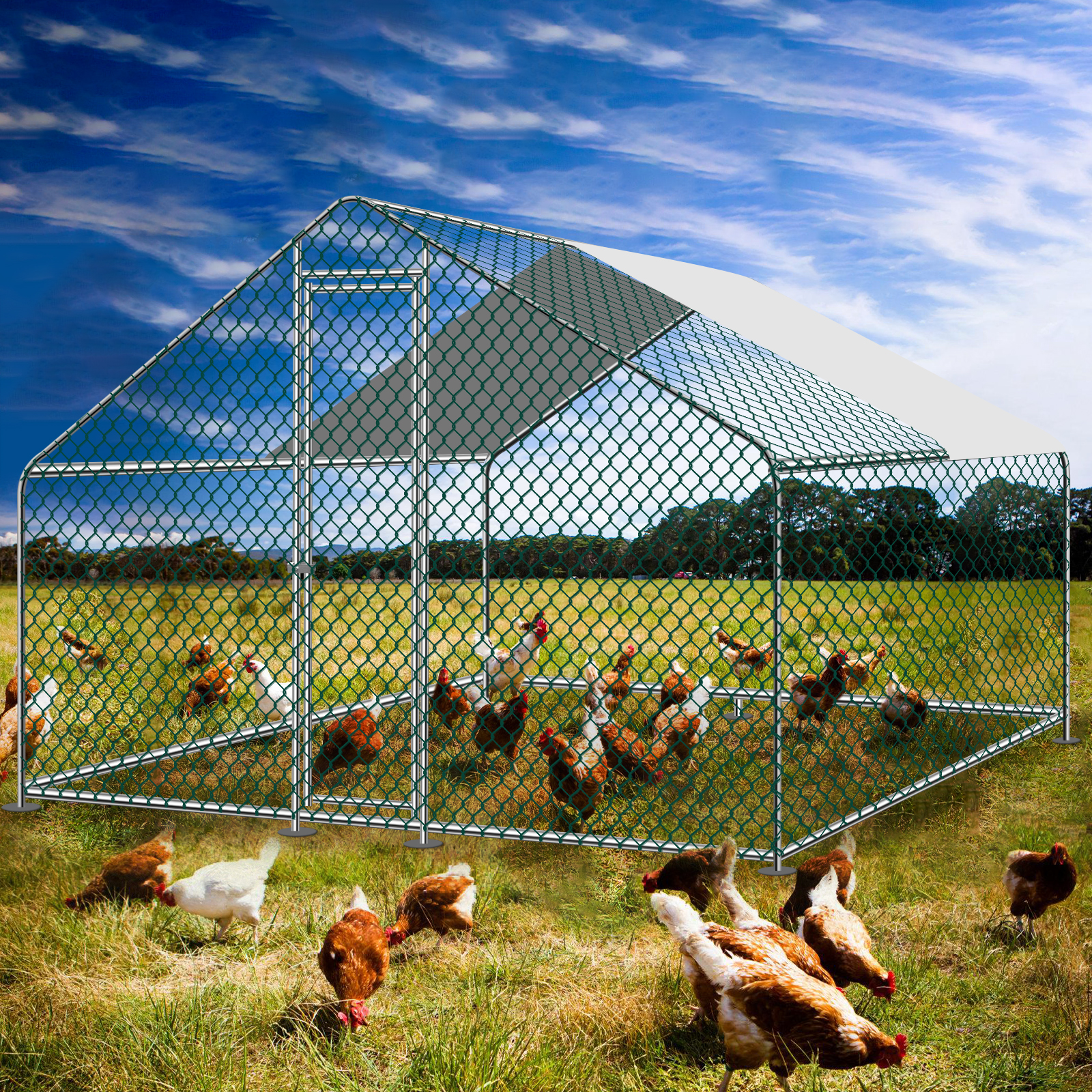 Teousev 10x 10 ft Metal Chicke - Rabbit Cage Wire review and price